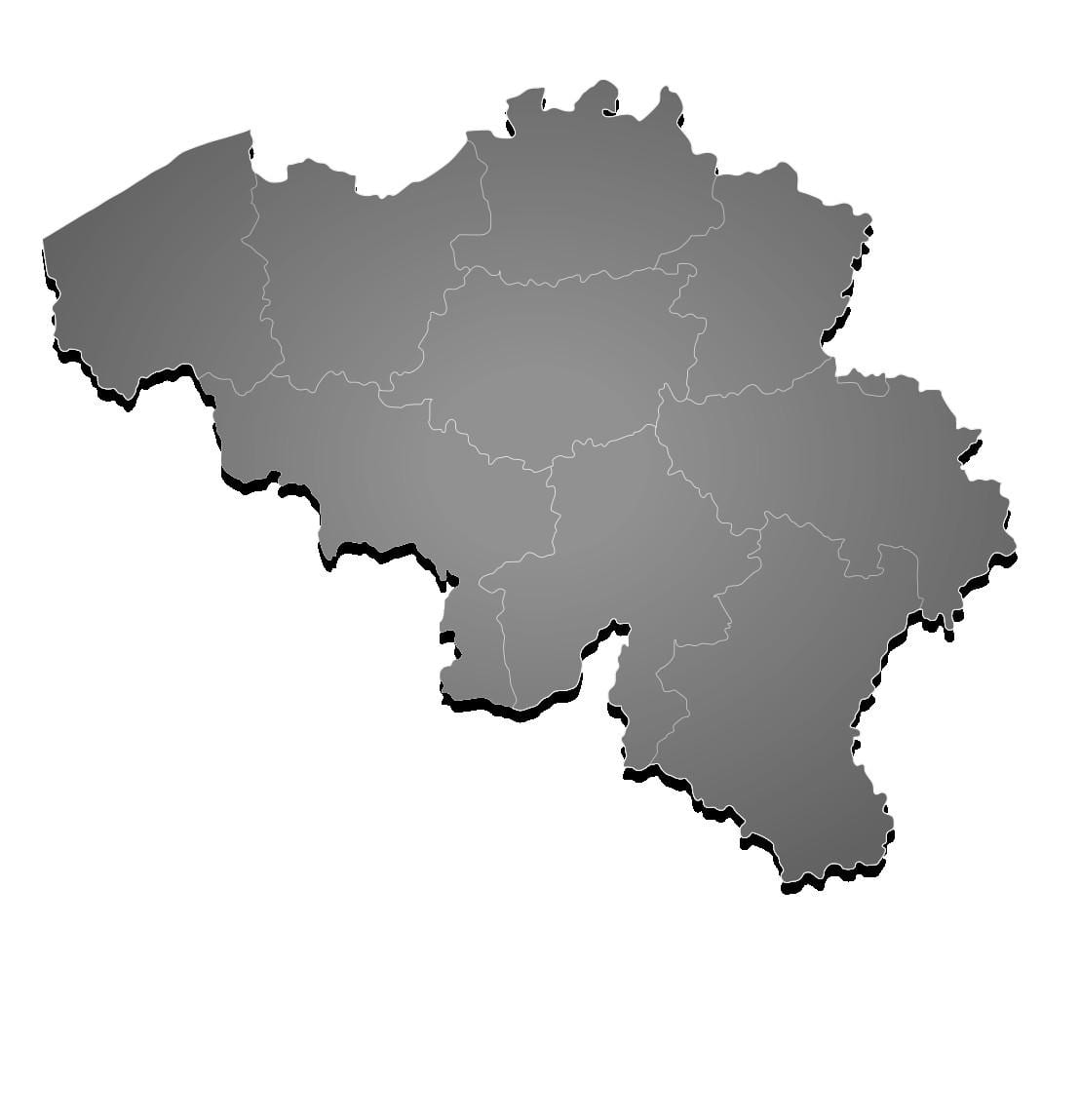 Mapa de Bélgica vector