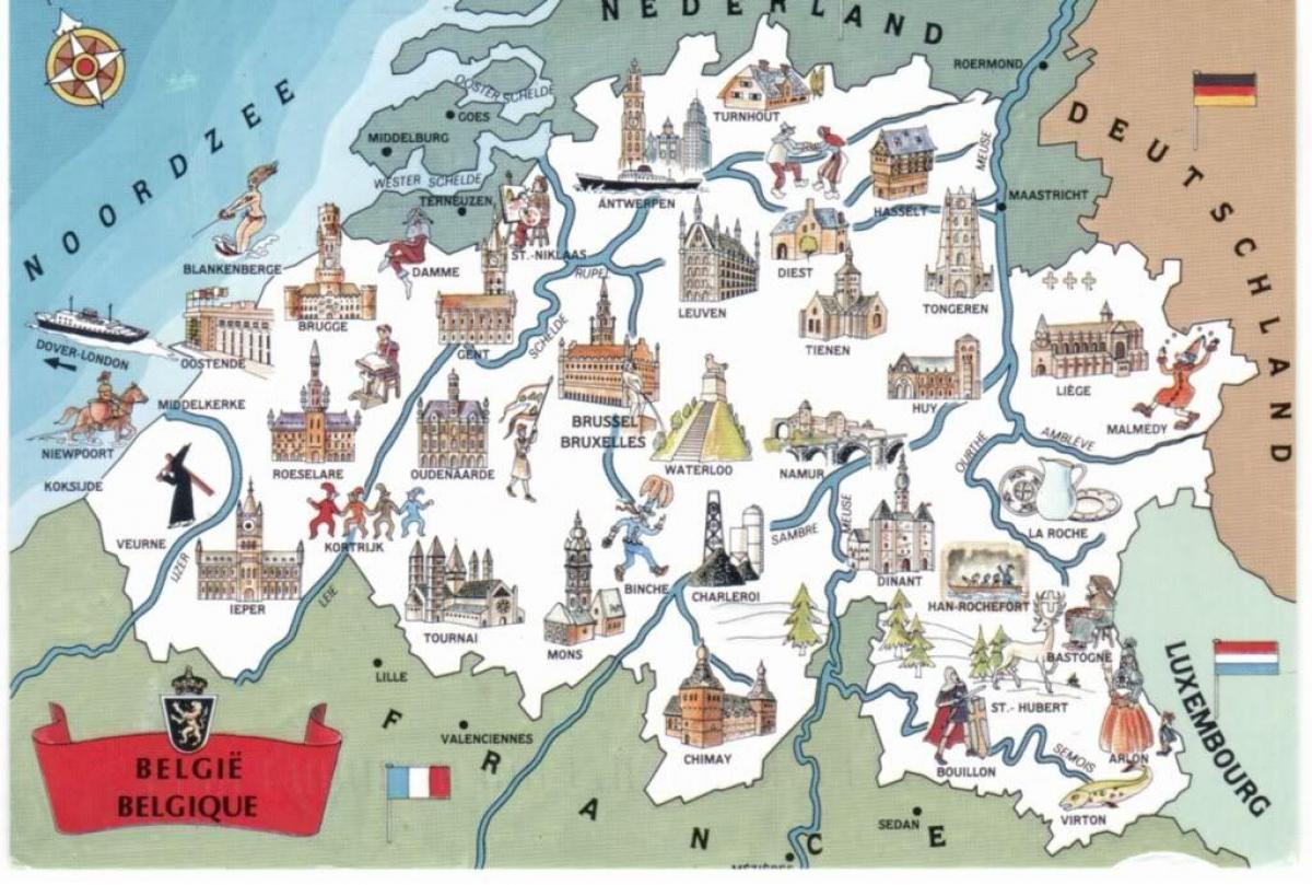 Bélgica atracciones turísticas mapa