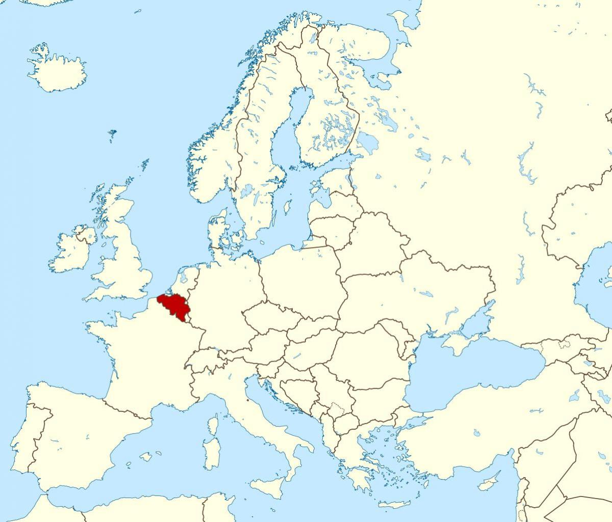 Mapa de Bélgica ubicación