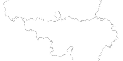 Mapa de Bélgica esquema