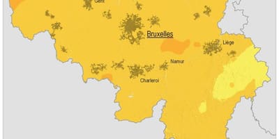 Mapa de Bélgica climático