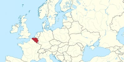 Mapa de Bélgica y de europa