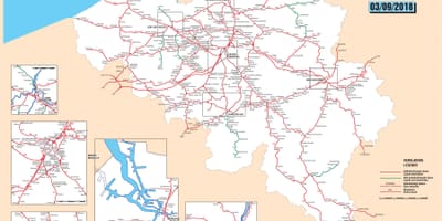 Bélgica estaciones de tren mapa