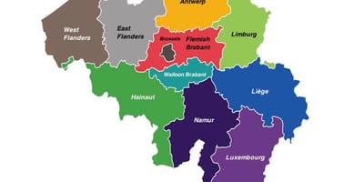 Bélgica provincias mapa