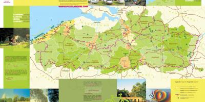 Bélgica campings en el mapa