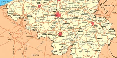 Mapa detallado de Bélgica